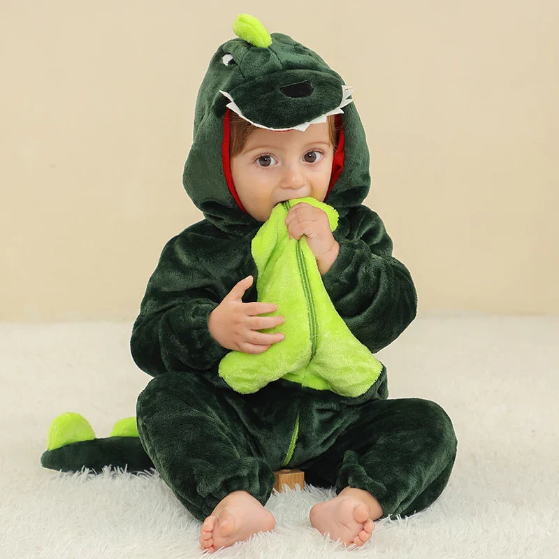 Daring Dinosaur Romper - Hooded Baby/Toddler Bodysuit